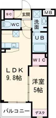 ZENITH BURGE（ゼニス バージュ）の間取り画像