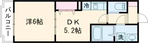 MELDIA拝島Ⅱの間取り画像