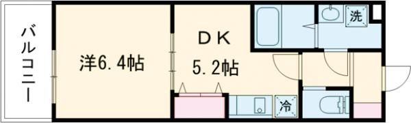 MELDIA拝島Ⅱの間取り画像