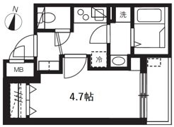 ミュオン北千住の間取り画像