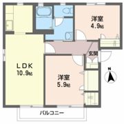 メゾン花巧房Cの間取り画像