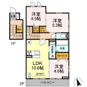 エクラン ウルー湘南Sの間取り画像