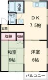 メゾン綾羅木の間取り画像