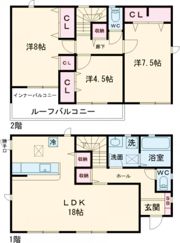 リナージュ一身田平野06の間取り画像