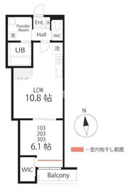 ハーミットクラブハウストゥギャザー本郷台の間取り画像