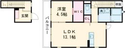 エトワールルージュ Bの間取り画像