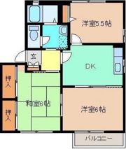 ドミールあざみDの間取り画像