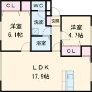 ログメントソファーB棟の間取り画像