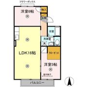ファミールタヤマ Bの間取り画像
