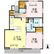 ヴィラ タートルの間取り画像