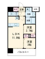 コンフォリア・リヴ新大阪西宮原ソルテラスの間取り画像