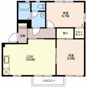 クレセールもも Bの間取り画像