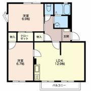 カーサ江島 Bの間取り画像