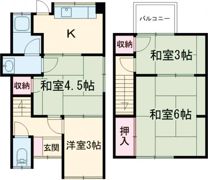 藤岡貸家の間取り画像
