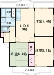パーシカム・Nの間取り画像