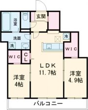 Erfolg千歳春日(エアフォルクチトセカスガ)の間取り画像