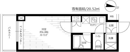 ルーブル東蒲田参番館の間取り画像