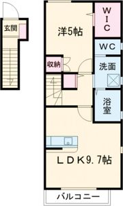 ヴァンベールみどりのの間取り画像