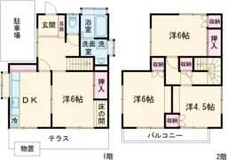 根ヶ布戸建1の間取り画像