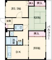 ビレッジハウス中村1号棟の間取り画像