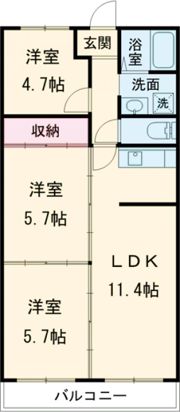 小山サンハイツ 1の間取り画像