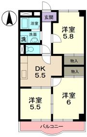 Oasis Makinoの間取り画像