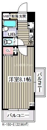 ガディス・パーク行徳壱番館の間取り画像