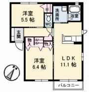 シャーメゾン湖山北の間取り画像