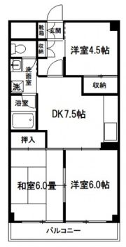 鈴木ガーデンコーポラスの間取り画像