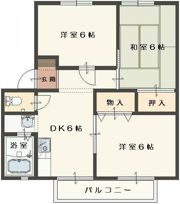 ハッピータウン高松Bの間取り画像