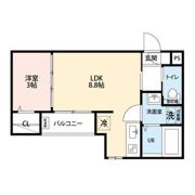 シャンブル高畑 (シャンブルタカバタ)の間取り画像