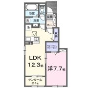 ロータス三室 Aの間取り画像
