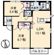 ハピネス A棟の間取り画像