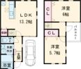 フォルトゥーナB棟の間取り画像