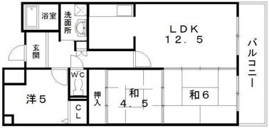プリムローズ岸和田の間取り画像