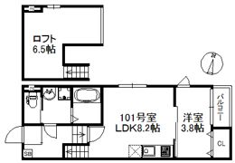 ハレクラニ佐賀東の間取り画像