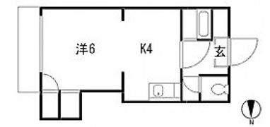 パル翠町(シングル)の間取り画像