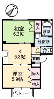 コーポフィレンツェの間取り画像