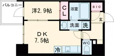 コンフォリア・リヴ南森町Ⅱの間取り画像