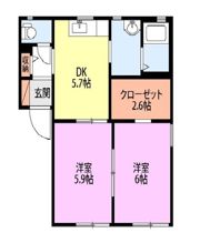 コーポカメリア Cの間取り画像