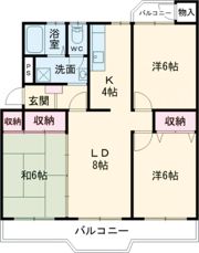 リズム綾羅木Aの間取り画像