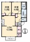 コーポ中的場 Ⅱ棟の間取り画像