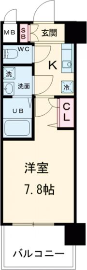 エスリード神戸三宮ノースゲートの間取り画像