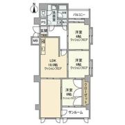 ハイツサンライズの間取り画像