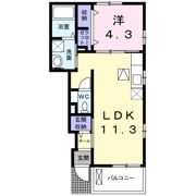 R．Kハイム Ⅰの間取り画像