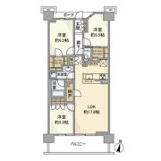 パークホームズ横濱東寺尾マークヒルズの間取り画像