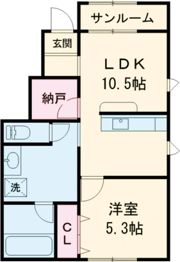 （仮称）岩出市清水アパート北棟の間取り画像