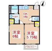 ガーデンプレイス広瀬A棟の間取り画像