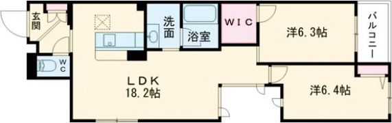 シャーメゾン洛央の間取り画像