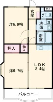 マンションマスカットの間取り画像